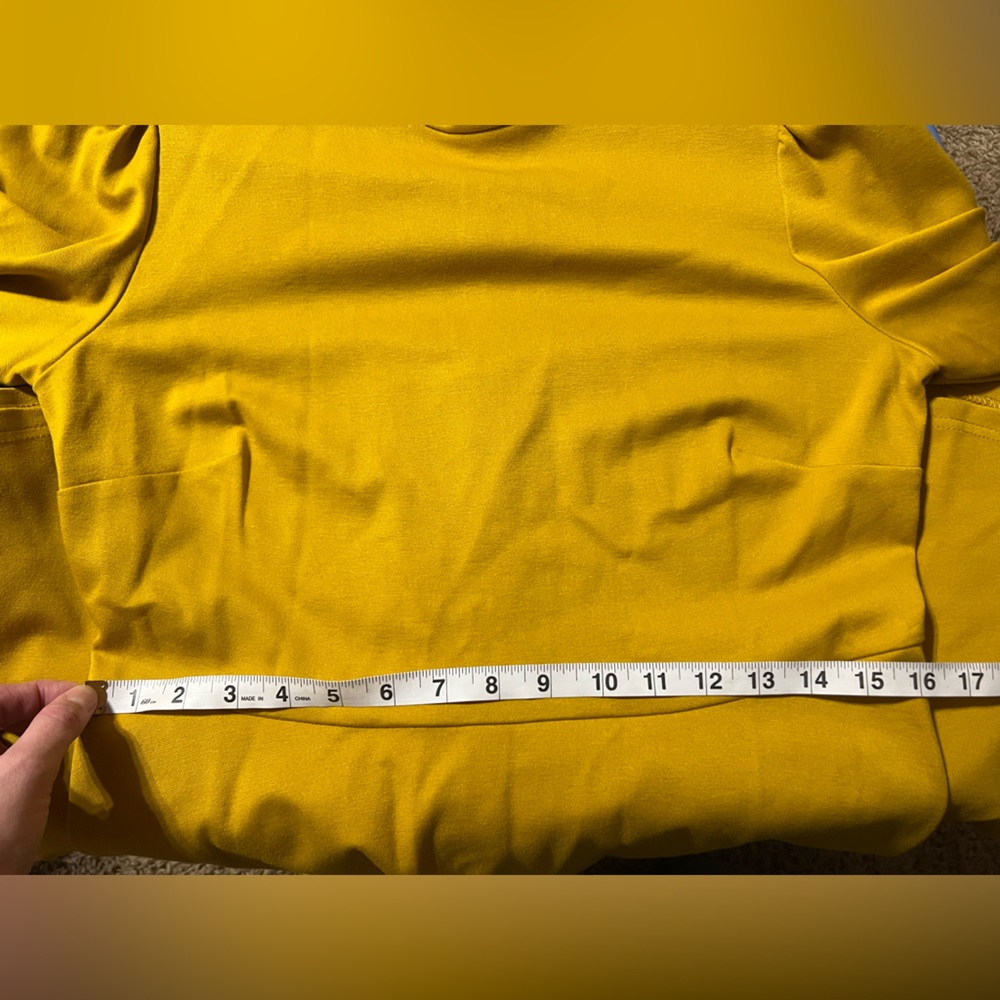 Nanette Lepore Mustard Yellow Dress Size 10 women's long sleeve midi - Picture 10 of 10